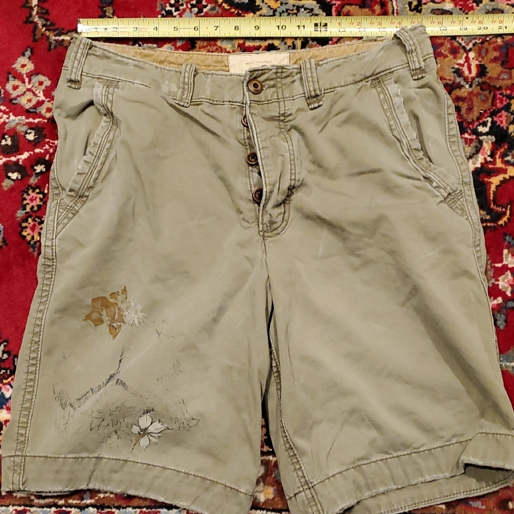 Hollister Olive Green  Button-fly Shorts
